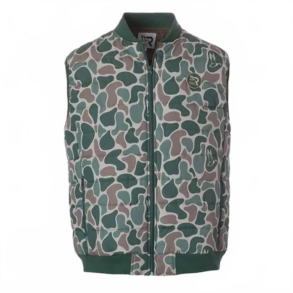 NEW FIELDSTONE boy's roost camo puffer vest in green